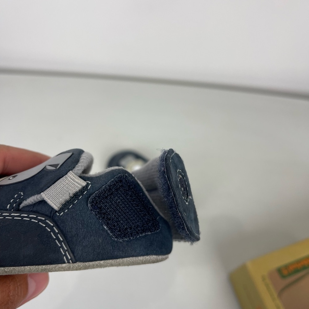 Timberland Infant Crib Shoes Blue Rhino Soft Sole Leather Size 2 - Picture 8 of 9